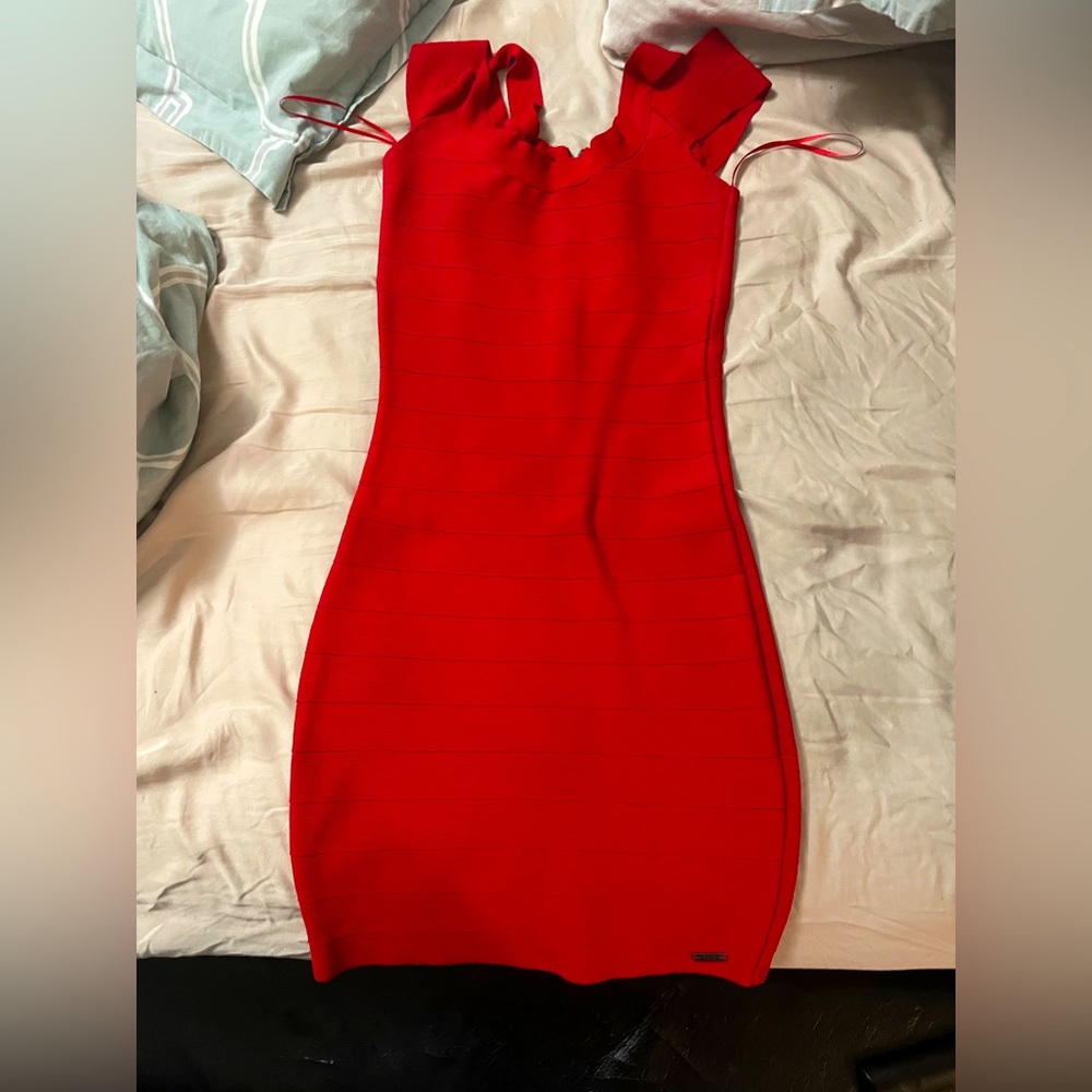 Red guess dress wear it one time